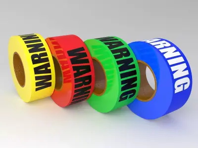 WARNING Tape Collection 3D model