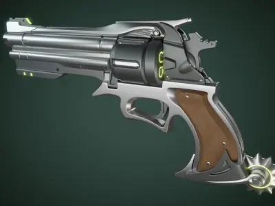 Revolver two revolvers Free 3D model