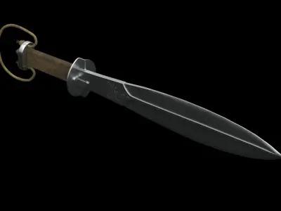 Welsh Knife 1916 Low-poly 3D model