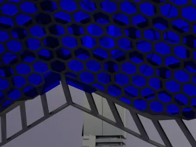 sci-fi building Low-poly 3D model get
