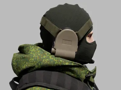 Modern Russian Soldier Low-poly 3D model buy