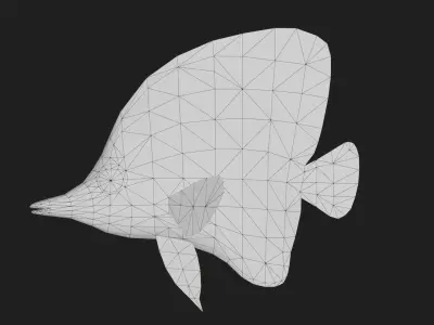 Butterflyfish Low-poly 3D model buy