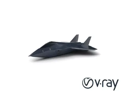 VoidRunner 9000 Stealth Jet Model Pack Low-poly 3D model