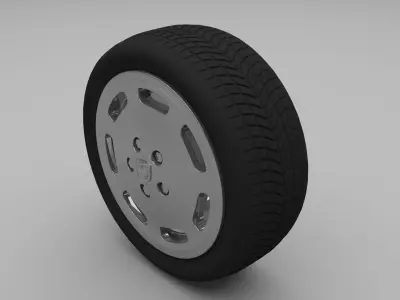 Porsche Wheel 3D model Subdivision ready