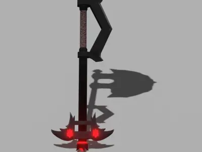 Devil axe Low-poly 3D model