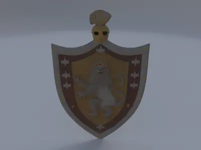 Crested Family Shield 3D model