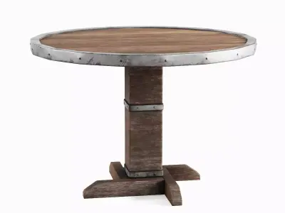 Antique Medieval Table 02 Low-poly 3D model