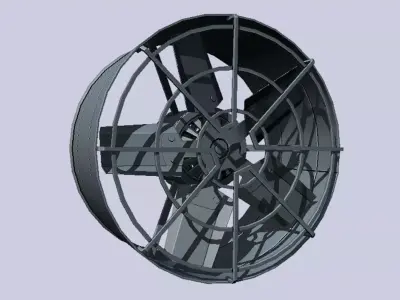 Industrial exhaust fan Low-poly 3D model