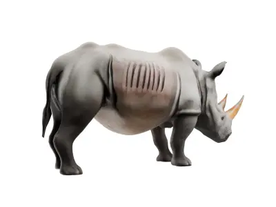 Realistic Rhino 3D Model-low poly model game ready Low-poly 3D model