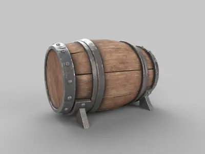 Stylized Barrel 3D model buy