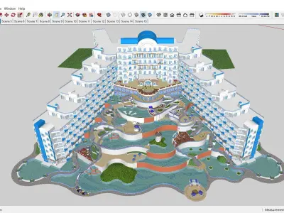 Sketchup Hotel 188 3D model