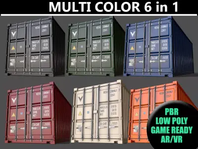 PBR 20 ft Shipping Cargo Container - Multi color Pack purchase