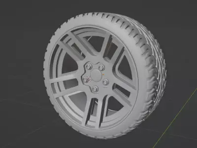 BMW WHEEL Low-poly 3D model