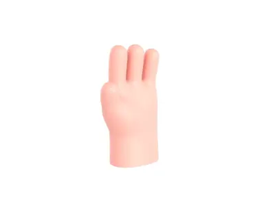 Prop246 Cartoon Hand Low-poly 3D model purchase
