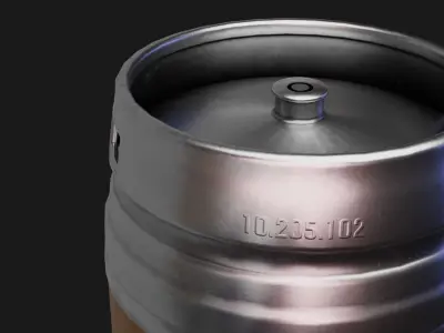 Beer Keg 50L - New and Worn Low-poly 3D model