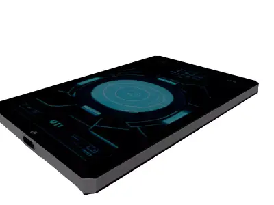Futuristic SciFi Holographic Tablet 3D model