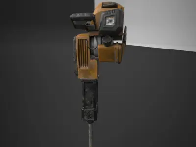 Drill Machine Low-poly 3D model