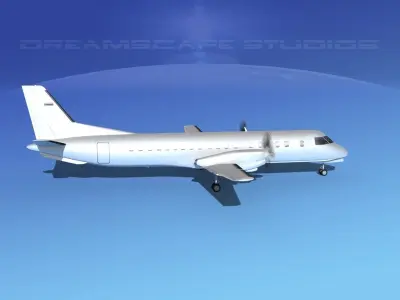 SAAB 2000 Bare Metal 3D model