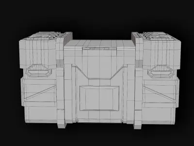 Black Millitary Crates 3D model