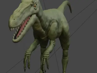 Stylized raptor 3D model