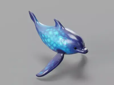 Dolphin Fully rigged Low-poly 3D model