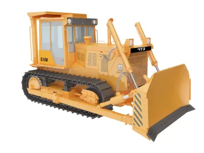 bulldozer Low-poly 3D model