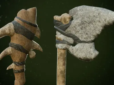 melee weapon Low-poly 3D model