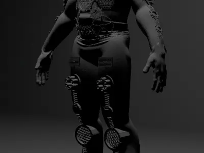 Cyborg character fantasy 007 Free 3D model
