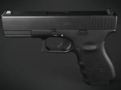 Pistol -Game Ready Low-poly 3D model