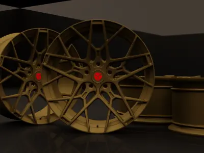 Car Wheel 3D model by JustasR3D