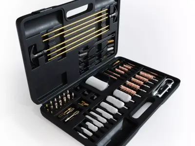 Gun cleaning tool set 3D model