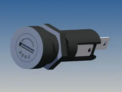 Panel fuse holder Free 3D model