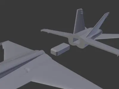 F-18 Super Hornet - divided 3D print model