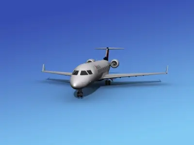 Canadair CRJ100 Delta Connection 2 3D model