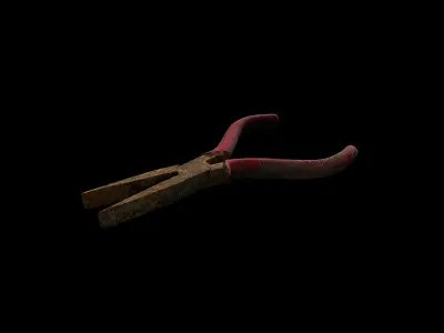 Anydrafts Old pliers 01 Low-poly 3D model