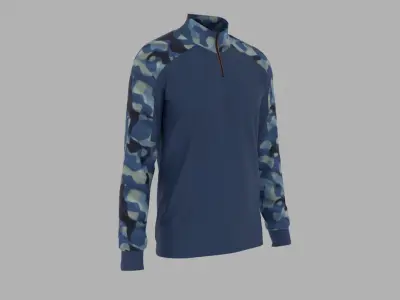 Military T-shirt Low-poly 3D model buy