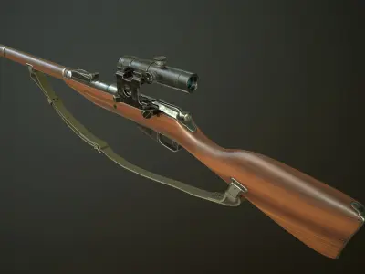 Mosin Nagant M91 Low-poly 3D model purchase