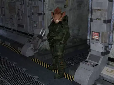 Science fiction people 3D model