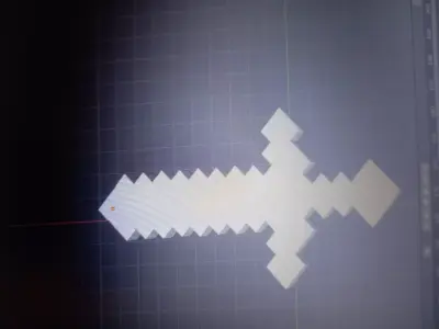 minecraft 3d sword 3D model