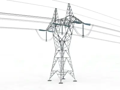 Electric Transmission Tower 3D model by Boyut3d