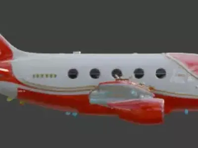 Christmas Cartoon Airplane 3D Model Low-poly 3D model