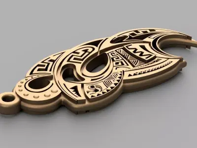 HM TATTOO Keychain 001 3D Printing Model 3D print model