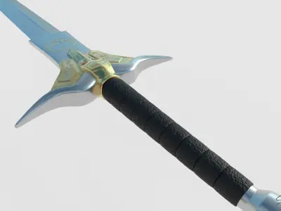 Devil Sword 3D Model No Reference Unique Low-poly 3D model