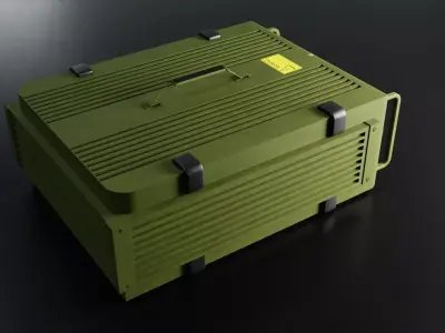 Military Command Radio Console Low-poly 3D model