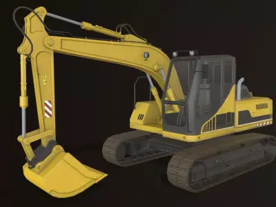 Excavators K Low-poly 3D model