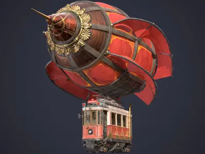 Steampunk Airship 3D model from CGTrader