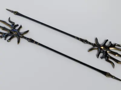 Magic Staff Low-poly 3D model