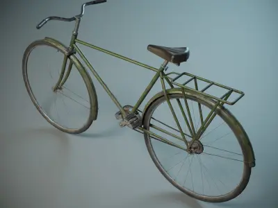 Old Bicycle PBR Low-poly 3D model