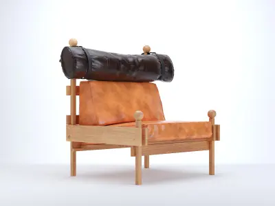 Arm Chair Sergio Rodrigues  Free 3D model