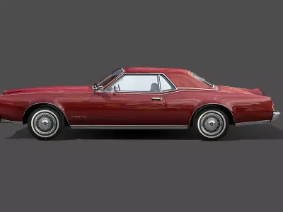 Classic 1970s American Coupe Car 3D model